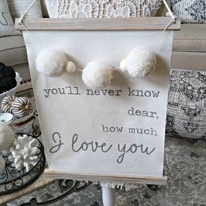 NWT! POM POM Hanging WALL QUOTE By Mudpie